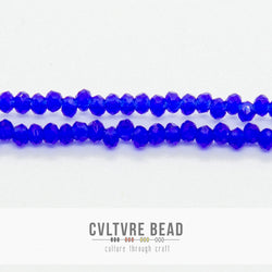 Crystal Lane Rondelle - 1.5x2.5mm - Transparent Dark Sapphire