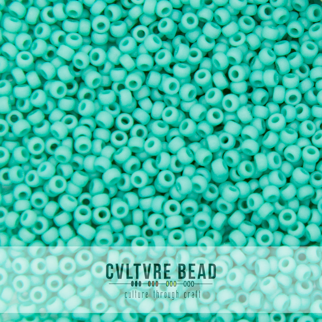 11/0 Matte Op. Turquoise - 23g - Miyuki Seed Bead
