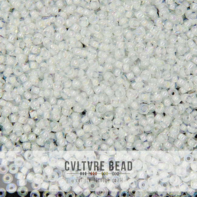 11/0 White-Lined Crystal AB - 23g - Miyuki Seed Bead