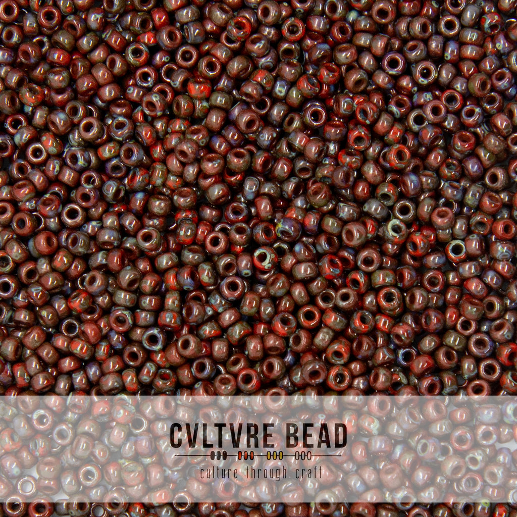 11/0 Picasso Op. Red Garnet Matte - 23g - Miyuki Seed Bead