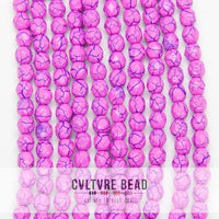 Ionic Pink/Blue - Czech Fire polished Beads - 4mm