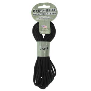 Black Craft Paracord - 16ft - 4mm