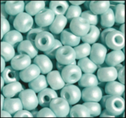 Czech Seed Bead 11/0 Ice Blue Op. Matt Pearl - 1 Hank