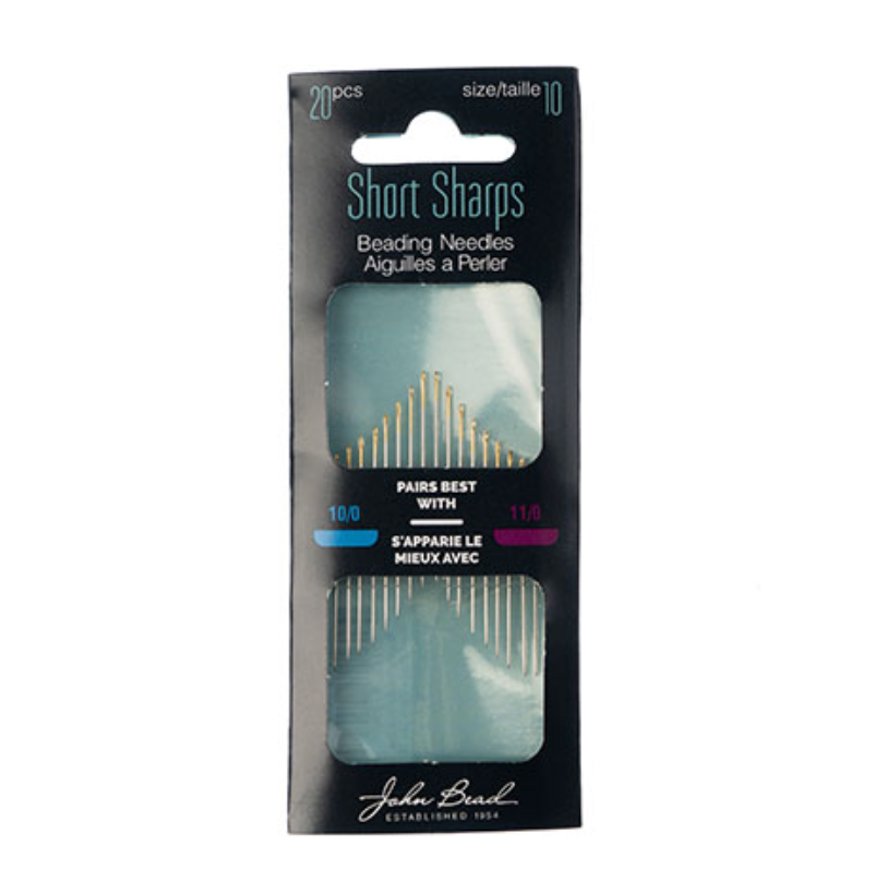 Beading Needle Gold Eye Short & Sharps Size 10 - 20 pcs