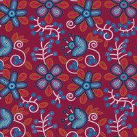 Cardinal Garden Cotton Poplin Fabric - 1 yd