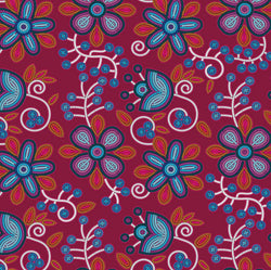 Cardinal Garden Cotton Poplin Fabric - 1 yd