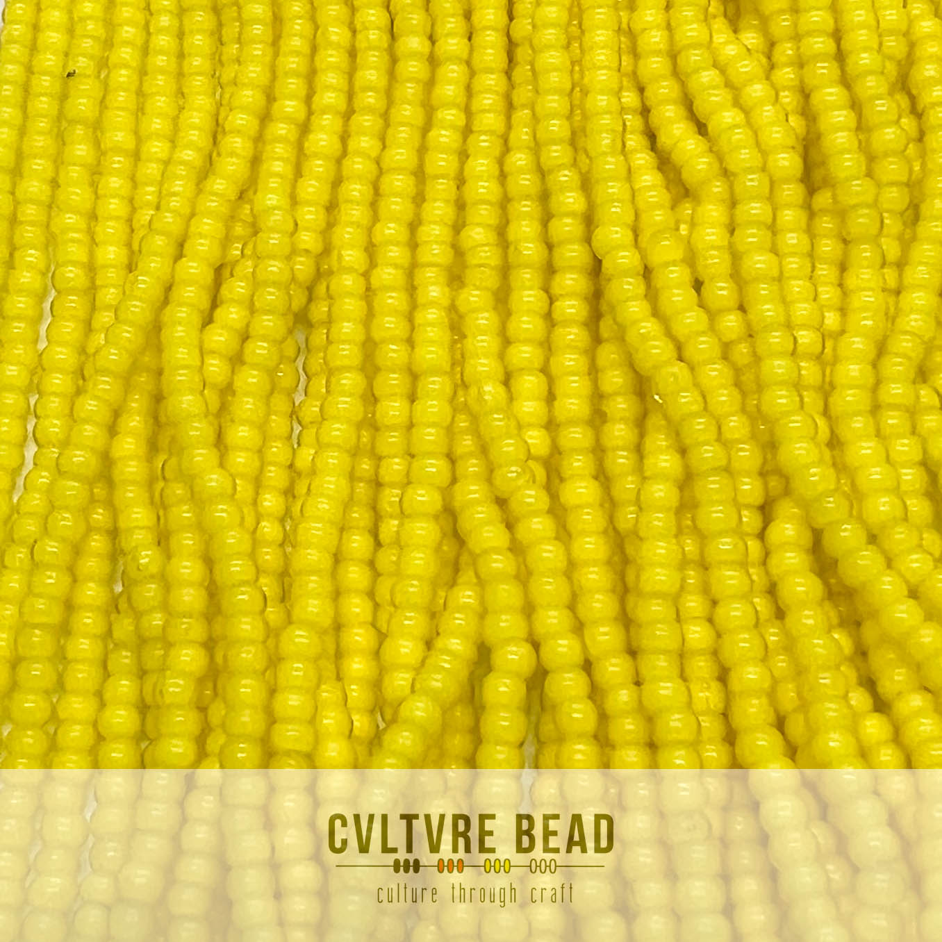 Czech Seed Bead 10/0 Yellow White Heart - Hank