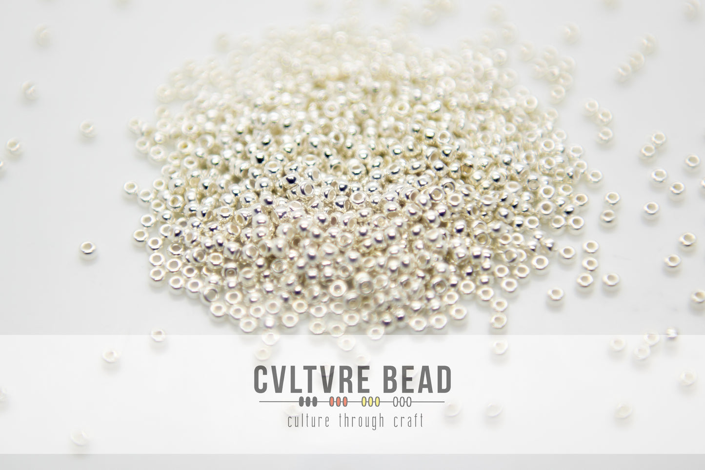 Czech Seed bead 11/0 .999 Fine Silver Plated, 8.1 grams