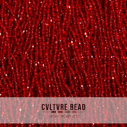 Czech Seed Bead 12/0 - Red Satin - 1 Hank
