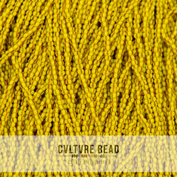 Czech Seed Bead 10/0 Yellow Maroon Striped - 1 Hank