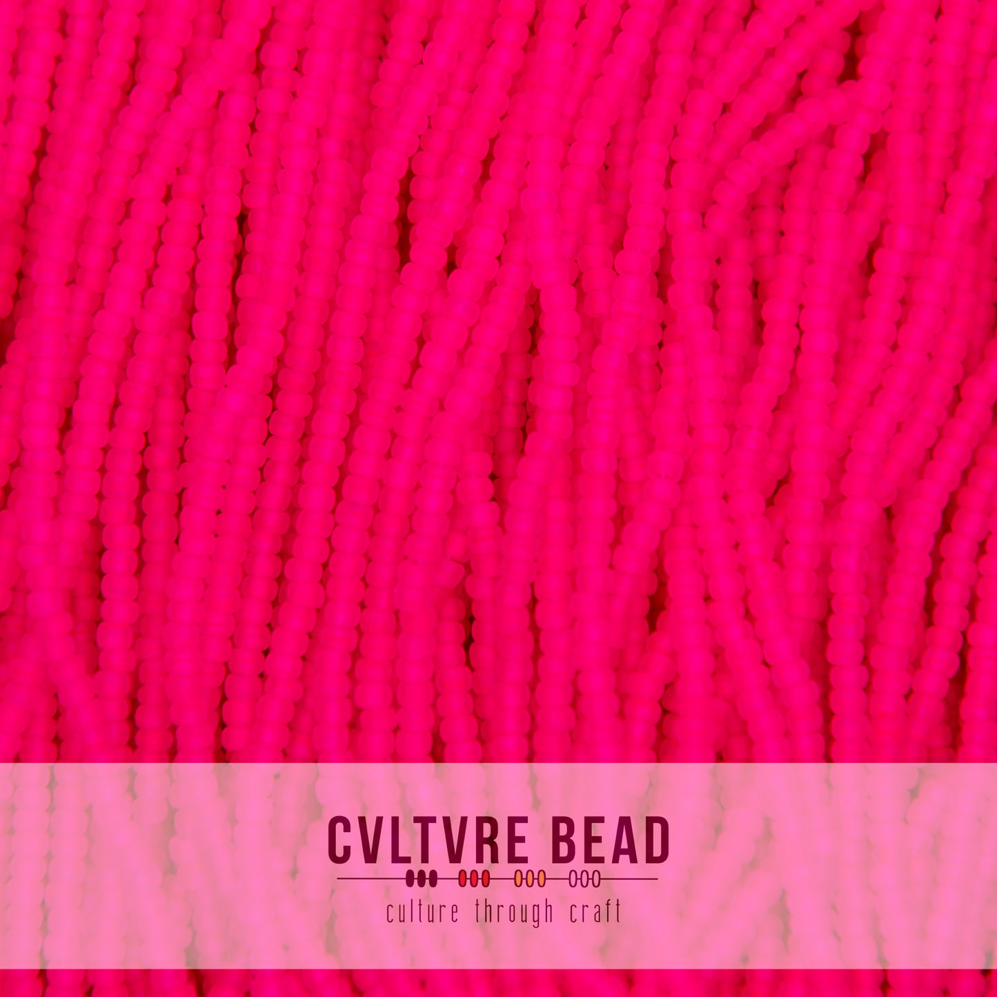 Czech Seed Bead 10/0 Neon Pink Transparent - 1 Hank