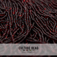 Czech Seed Bead 11/0 Light Red Transparent Black Lined - 1 Hank