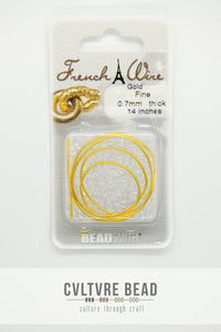French Wire - Gold - Fine 0.7mm - 14 inches
