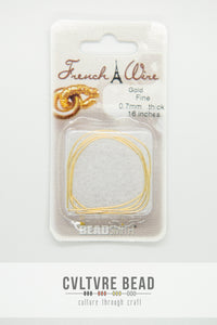 French Wire - Lt. Gold - Fine 0.7mm - 16 inches