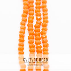 Crystal Lane Rondelle - 3x4mm - Opaque Orange