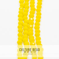 Crystal Lane Rondelle - 3x4mm - Opaque Yellow
