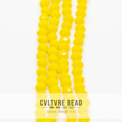 Crystal Lane Rondelle - 3x4mm - Opaque Yellow