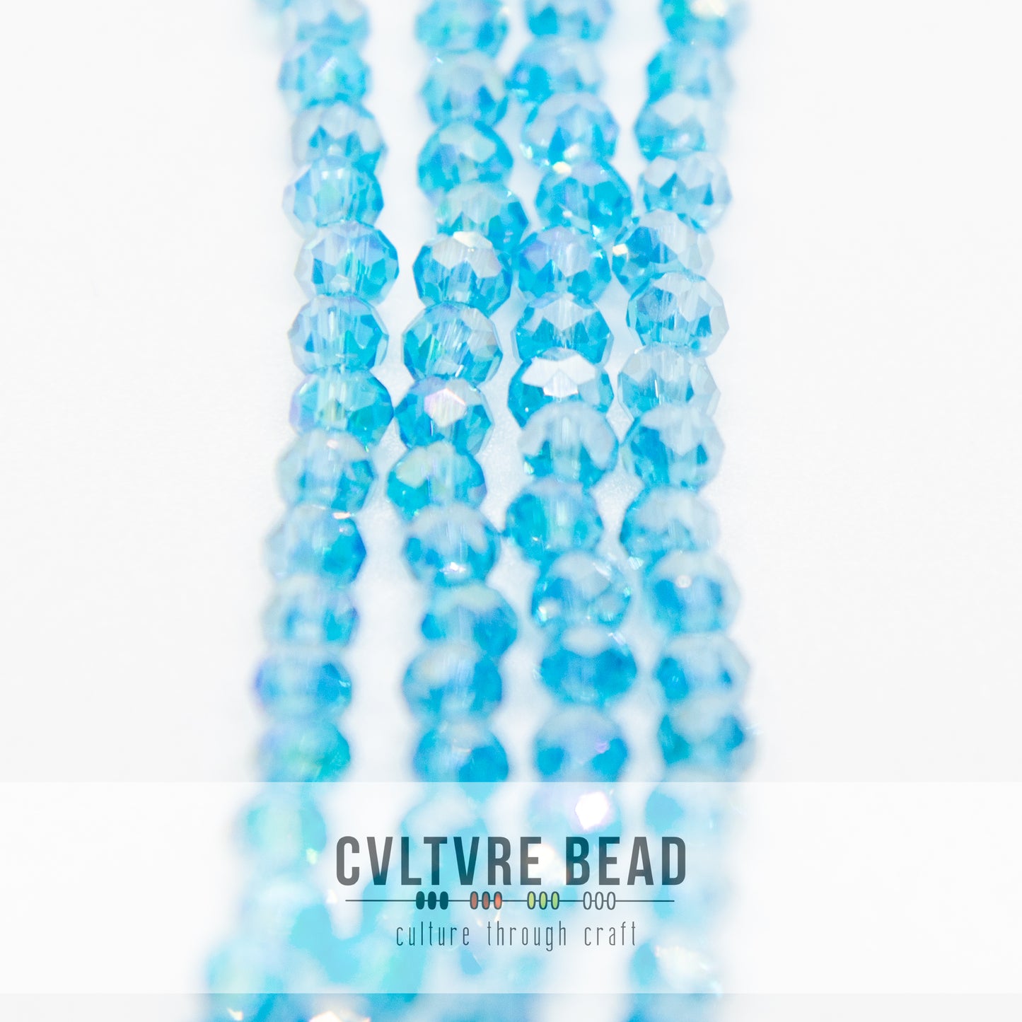 Crystal Lane Rondelle - 3x4mm - Transparent Blue AB