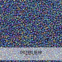 Miyuki Seed Bead 11/0 Matte Black AB 20g
