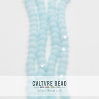 Crystal Lane Rondelle - 3x4mm - Opaque Light Blue