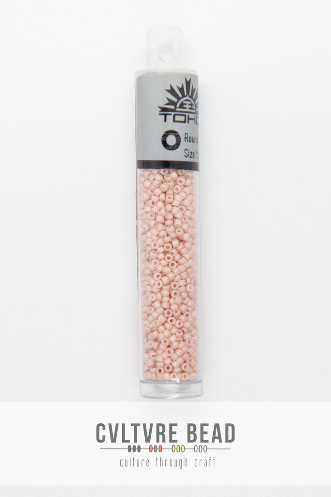 Toho Seedbead 15/0 - Opaque Pastel Frosted Shrimp - 2.5" tube