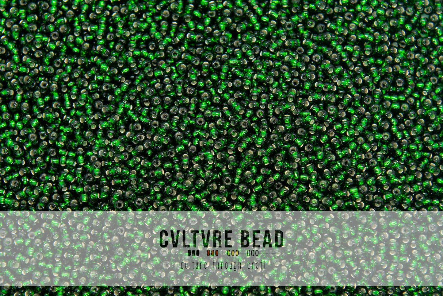 Czech Seed bead 11/0 Silver Lined Medium Green 20g
