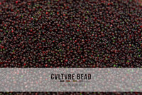 Czech Seedbead 10/0 Harlequin Transparent Red/Green - 20g